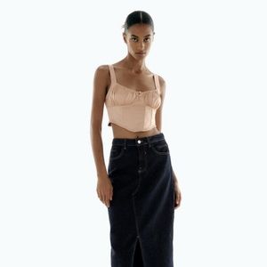 Satin effect corset top from Zara.